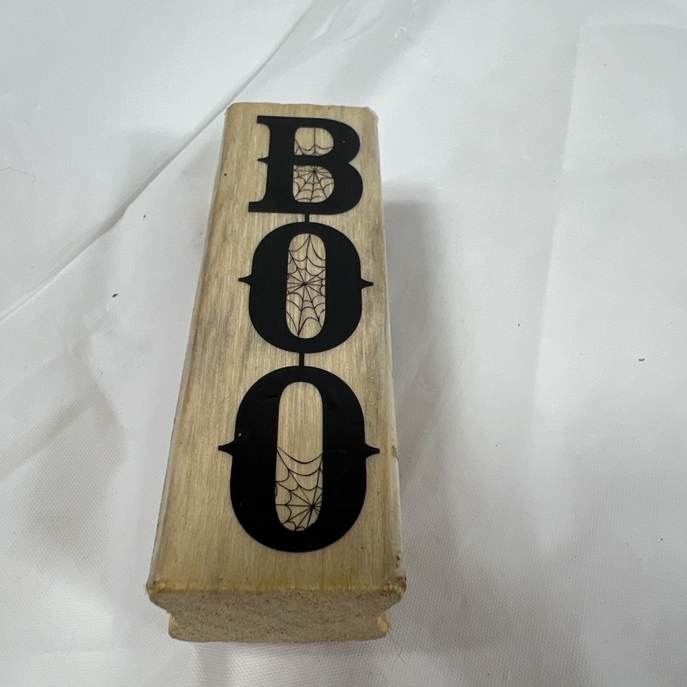 Craft‎ smart BOO Wood Mount Rubber Stamp - Picture 2 of 9